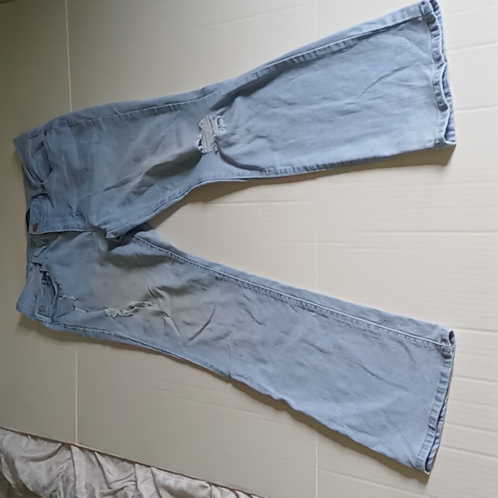 D.Jeans Ripped Flare Woman's 10